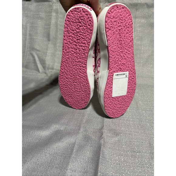 Superga x Barbie Collab Double Pink Denim Print Sneakers Women’s US 6 Canvas - Picture 7 of 12